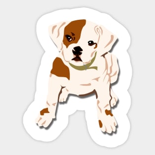Bulldog cute puppy cartoon Sticker